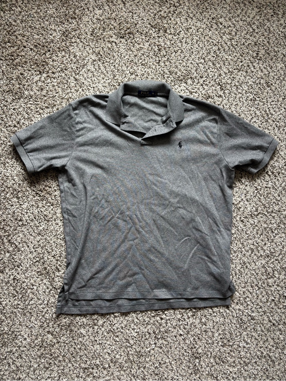 Polo by Ralph Lauren Men's Heather Gray Short-Sleeve Polo